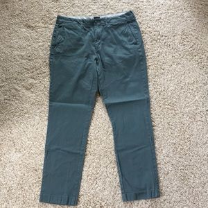 J. Crew chinos in sage green